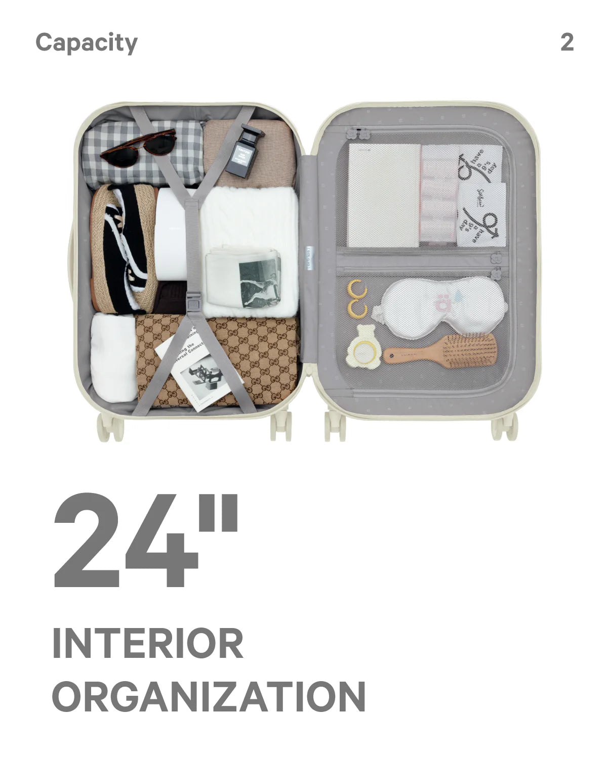 حقيبة سفر 20 بوصة/24 بوصة/28 بوصة، تصميم على شكل خبز