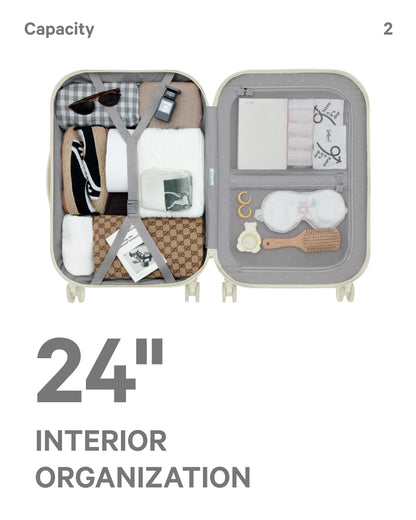 حقيبة سفر 20 بوصة/24 بوصة/28 بوصة، تصميم على شكل خبز