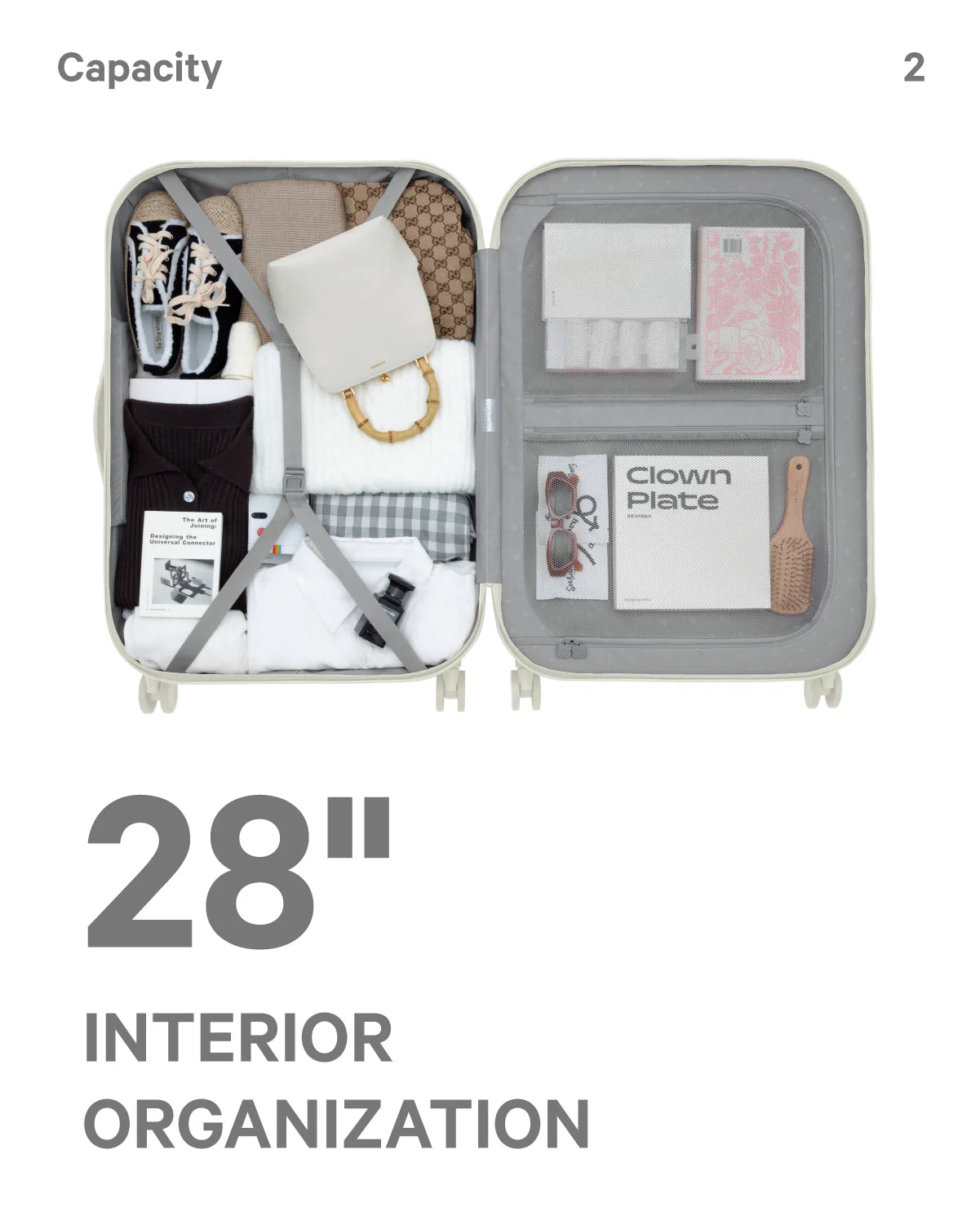 حقيبة سفر 20 بوصة/24 بوصة/28 بوصة، تصميم على شكل خبز