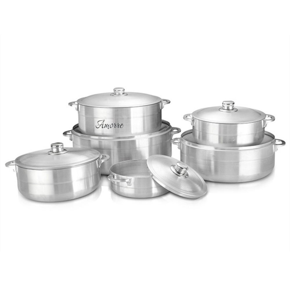 طقم قدور المنيوم ثقيل الوزن