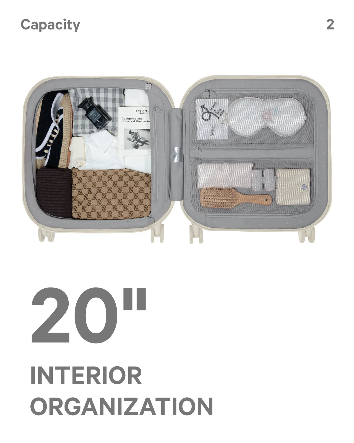 حقيبة سفر 20 بوصة/24 بوصة/28 بوصة، تصميم على شكل خبز