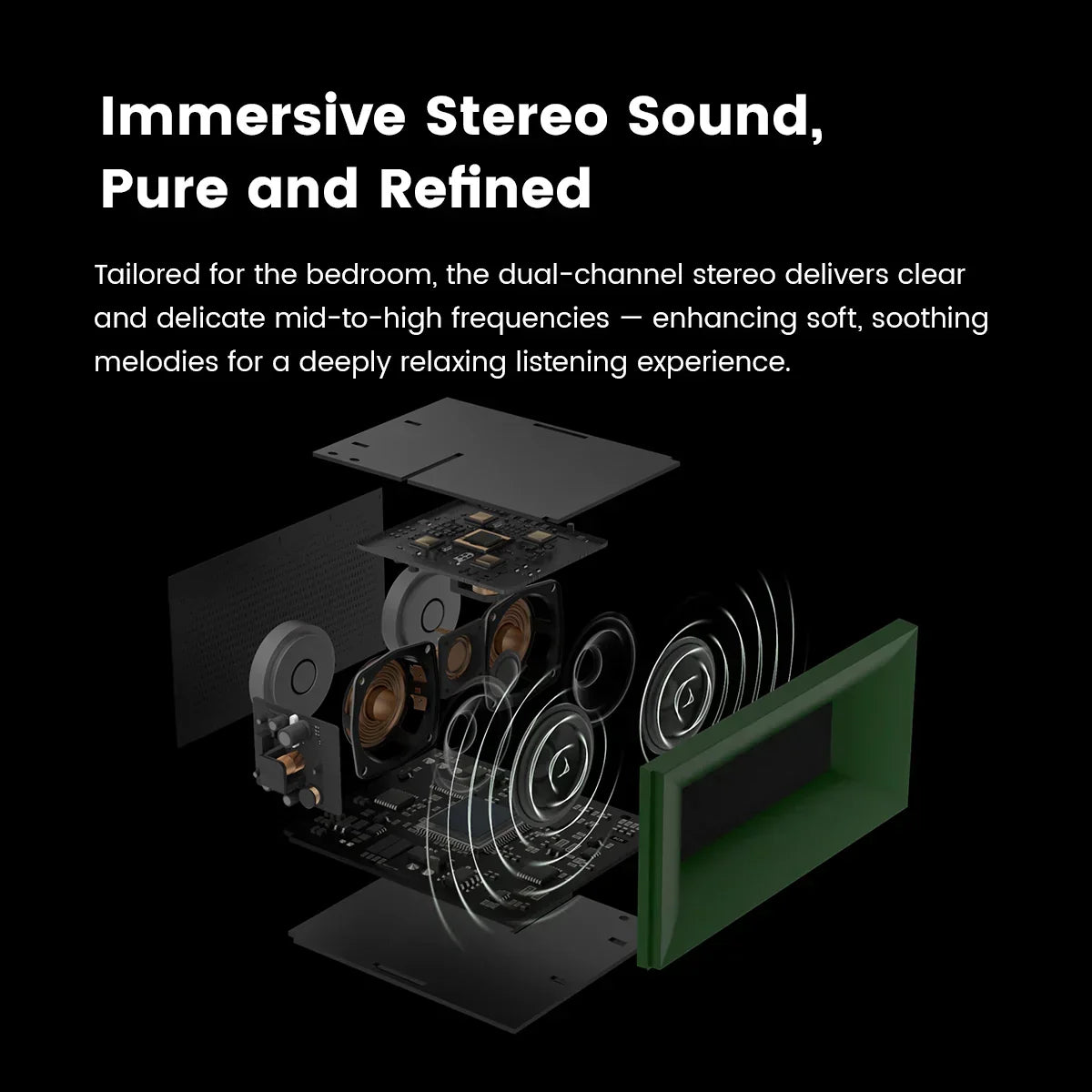 مكبر صوت ستريو MorningBlues S1 للطاولة الليلية 